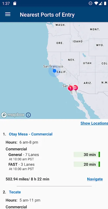 CBP Border Wait Times CBP Border Wait Times