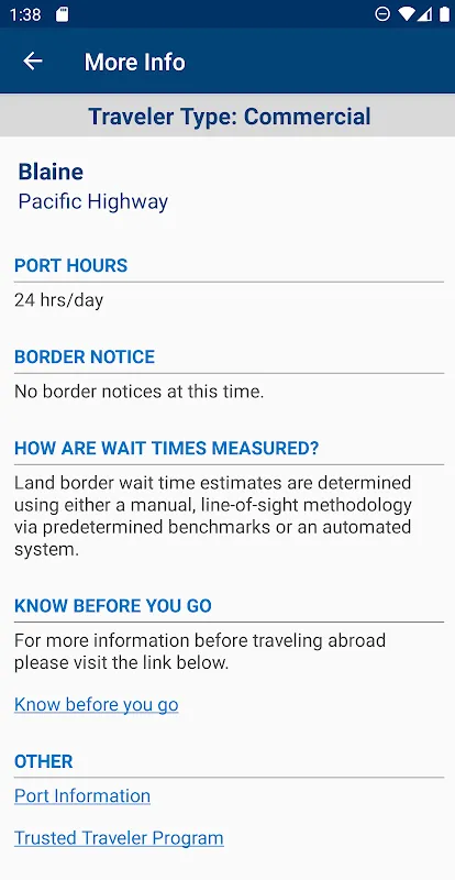 CBP Border Wait Times CBP Border Wait Times