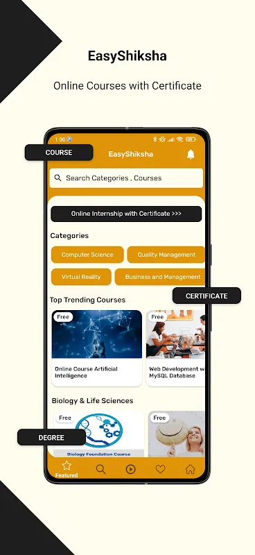Certified Courses & Internship Certified Courses & Internship