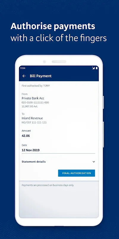 BNZ Mobile Business Banking BNZ Mobile Business Banking