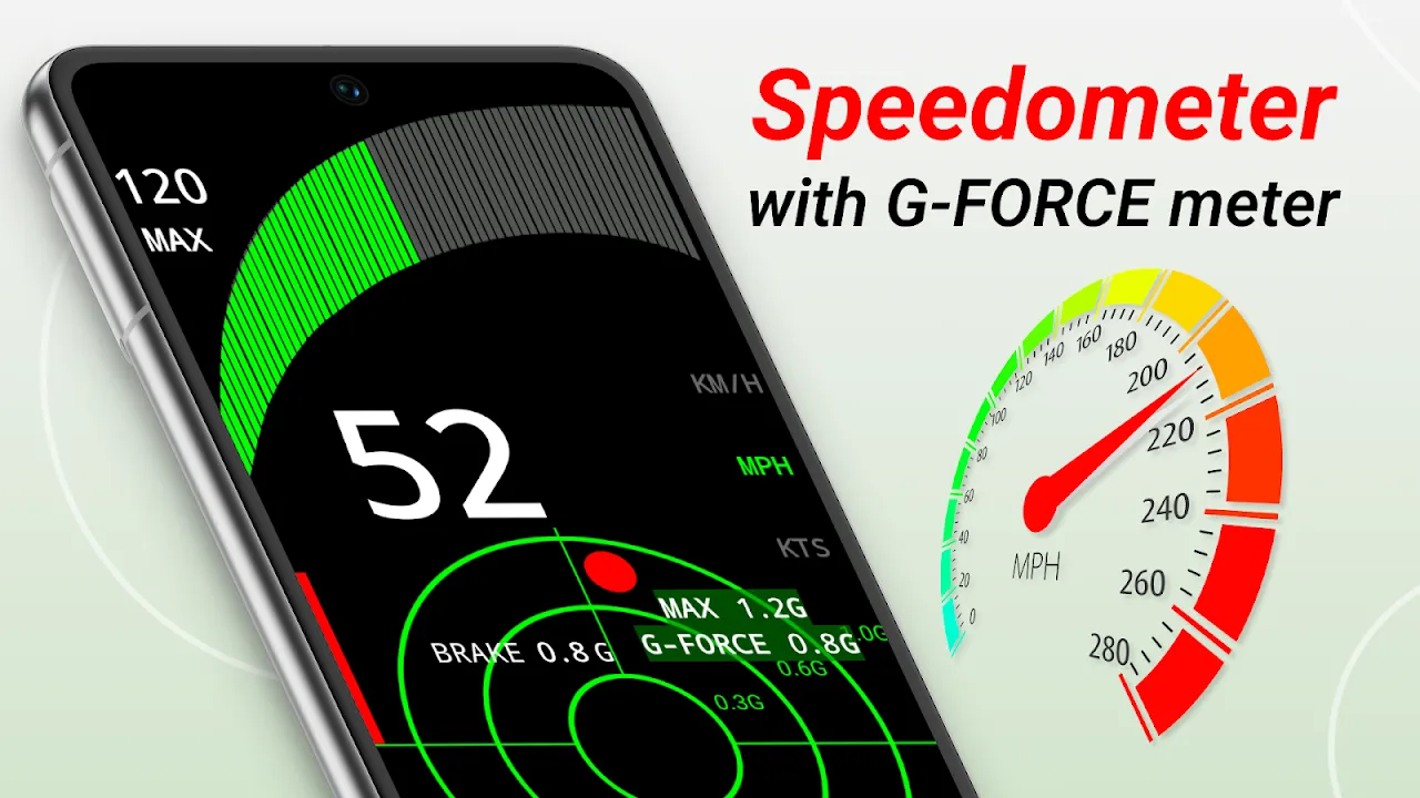 Speedometer with G-FORCE meter Speedometer with G-FORCE meter