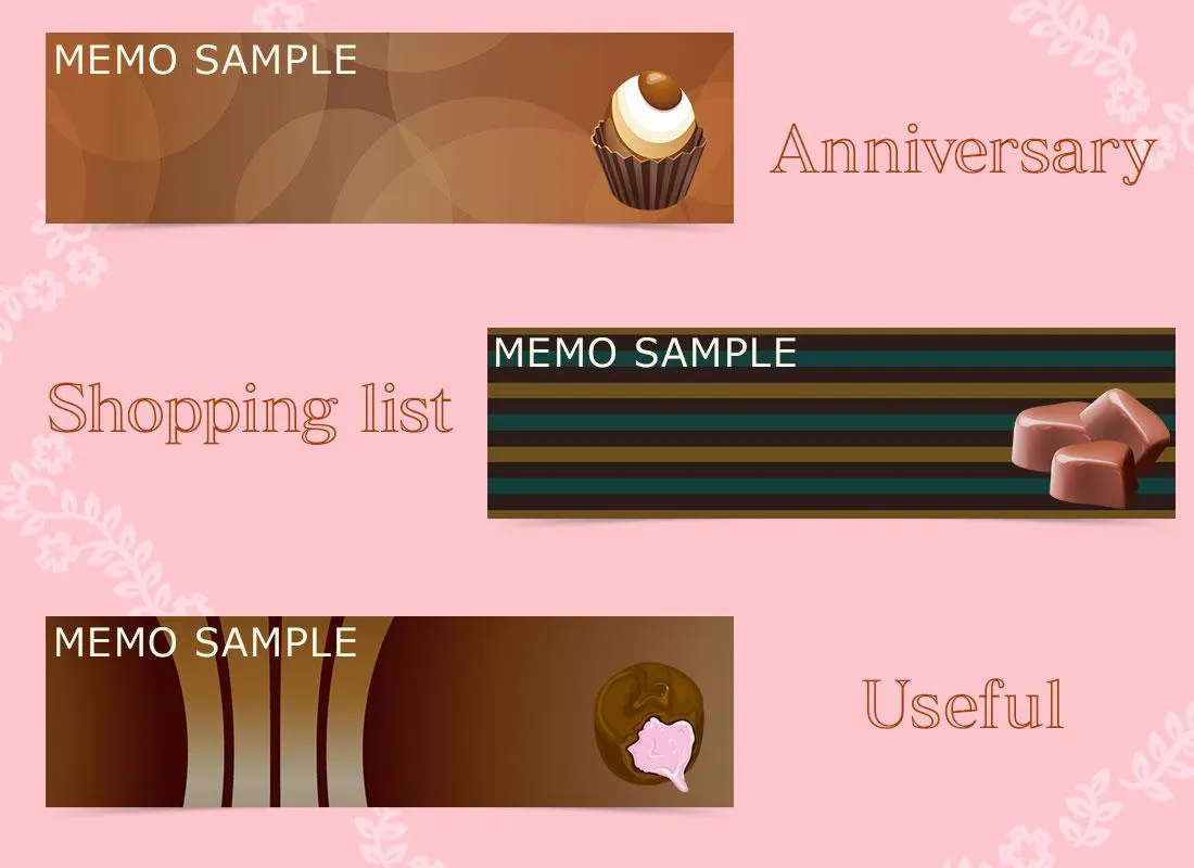 Sticky Note with Chocolate Sticky Note with Chocolate