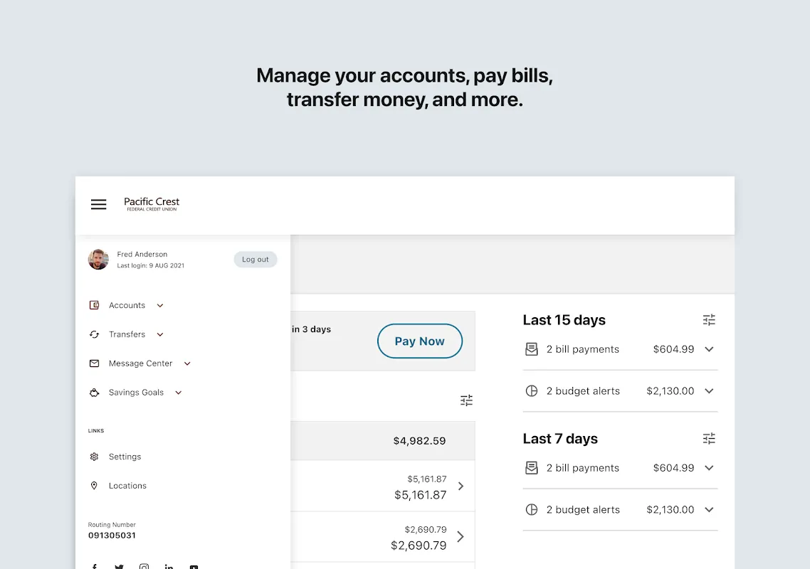 myPCFCU Mobile App myPCFCU Mobile App