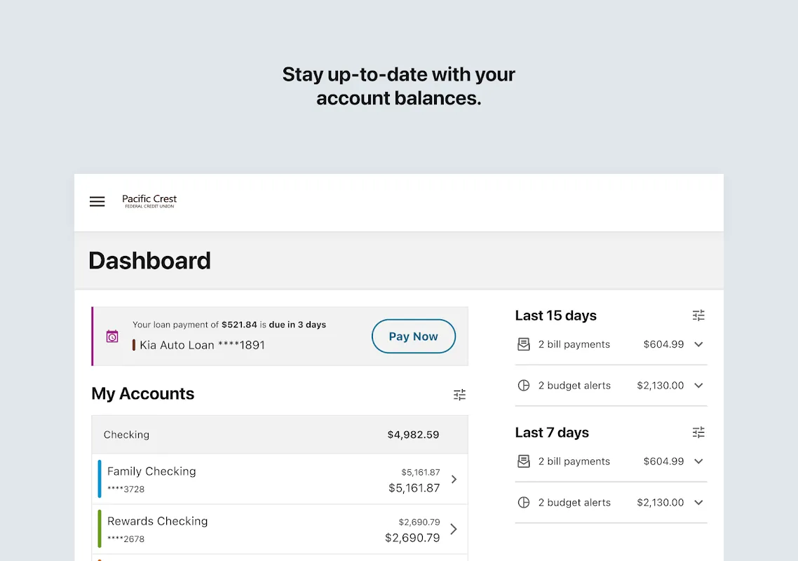 myPCFCU Mobile App myPCFCU Mobile App