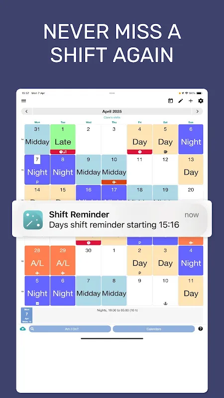My Shift Planner - Calendar My Shift Planner - Calendar