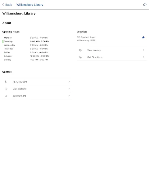 Williamsburg Regional Library Williamsburg Regional Library