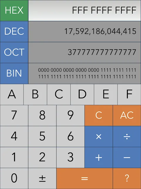 Hex,Dec,Oct,Bin(Dev Calc) Hex,Dec,Oct,Bin(Dev Calc)